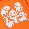 Shirts Toddler Baby Girls Halloween T-Shirts Casual Long Sleeve Ghost Print Round Neck Tops 18M-6T