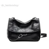 2023 High Quality Women'S Bag Black Versatile Rock Soft Single Shoulder Messenger Bag Lingge Chain Wandering Women'S Bag