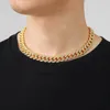 Miami kubansk länkkedja halsband 1cm silvergold färg trottoarkedja för män smycken corente de prata maskulina hela mens halsla9883063