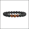 Perlenstränge 2 Stück Männer und Frauen 8 mm Natursteinperlenarmband Elastische Yoga-Kombination Ätherisches Öl Aromatherapie F Dhseller2010 Dhbqq