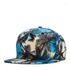 Ballkappen Coole 3D-Druck Kokosnussbaum Hip Hop Cap für Frauen Mann Snapback Hut Casquette Homme