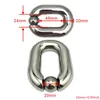 Beauty Items Male Heavy Duty Stainless steel Ball Scrotum Stretcher metal penis bondage Cock Ring Delay ejaculation male new sexy Toy U1JD