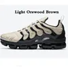 Mens Womens Plus Light Orewood Brown Running Shoes TN TNS 디자이너 운동화 고품질