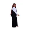 Meninas de tracks de tamanho feminino plus size feminino roupas de duas peças, enquanto tops de cor sólida pocket jumbo de macacão de bolso lotes