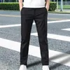 メンズパンツスタイリッシュな男性のズボンスリムフィットボトムズカジュアルピュアカラー韓国スタイル