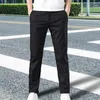 Calça masculina masculina elegante calça de fundo esbelto de fundo casual colorido puro estilo coreano