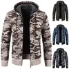 Cardigan camuflagem de camuflagem de malha masculino