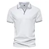 Men's Polos 2022 Men's Plain Short Slave-G-decote V moda de moda clássica de negócios casual roupas de verão