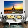 Canvas pintando Paris City Eiffel Tower Landscape Posters Nórdicos e Impressões de Medição Moderna Escandinava para sala de estar