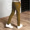 Pantolonlar bahar sonbahar pamuk karışımı erkek pantolon pantolon kore versiyon moda elastik bel ince gündelik çocuk pantolon 220905