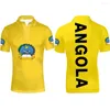 رجال Polos Angola الذكور الشباب اسم العرف رقم الشعارات Po Ao قميص قبل العلم البرتغالي أنغولان الأمة ملابس غير رسمية