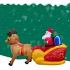 Strings Cute Elk Sled Large Christmas Santa Claus Puntelli gonfiabili Led Night Light Party Outdoor Decoration Glow In The Dark Toy