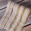 50st 94 "Hessian Jute Burrap Chair Sash Vintage Rustic Wedding Theme Decor Jute Chair Tie Bow Engagement Anniversary Party Supplies P0905