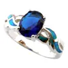 opal jewelry with cz stone;fashion opal rings silver rings OR067A-4