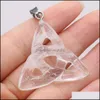 Hanger Kettingen 32X35Mm Triangle Loop Quartz Stenen Hanger Reiki Healing Crystal Bedels Voor Ketting Sieraden Maken Drop Delivery 2 Dhjil