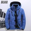 Piumino da uomo Parka Giacca invernale da uomo da 20 gradi Maschile Anatra bianca con cappuccio Cappotto da neve imbottito caldo spesso esterno oversize M4XL 220905