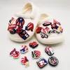 신발 부품 액세서리 L Puerto Rico Bubble 슬라이드 샌들을위한 매력 샌들 막힘 Rican Boricua Shoes Decorations 여자 남성 악어 amu40