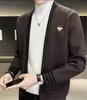 Męskie swetry projektant pszczoła haft męski rozpinany sweter marka koreański płaszcz na co dzień elegancki 2022 jesień odzież męska