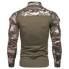 Hommes t-shirts hommes Camouflage tactique militaire vêtements Combat chemise assaut à manches longues serré t-shirt armée Costume 220905