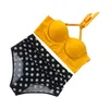 Trajes de ba￱o para mujeres Twimsuit de dos piezas TIPA TIPE TIPE TIPE Posterio Cuello fuera del hombro Bikini dividido para mujeres para mujeres