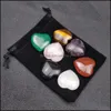 Loose Gemstones Loose Heart Reiki Seven Chakra Healing Natural Stone Tumbled Irregar Polishing Rock Quartz Yoga Energy Bead Decoratio Dhcmh