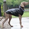 Jaqueta de estimação de roupas para cães com arnês roupas quentes de inverno para casaco impermeável refletivo médio pequeno