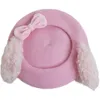 Berets Original Design Pink Lovely Warm Painter Han Edition Japanese Wool Hat Beret Felt Trilby