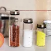 Herb Spice gereedschap hoge borosilicaat glas kruiden kan peperkruid shaker keuken zout sesam vaste specerij afdichtingsfles met roterend deksel 20220905 e3