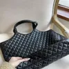 Womens large Shopping Tote Bags Soft Quilted Purses Handbag High Quality Ladies Genuine Leather Foldable Clutch Tote