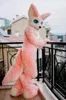 Śliczne koty maskotka kostiumy Nowe husky pies zwierzęcy fursuj różowy futrzaki kostiumy