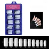 FALSE NAILS WINMIR 100st French Fake Blister Boxed Manicure Full Half Sticker DIY Nail Art Salon Personlig konstgjord