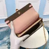 Casual Vavin Chain Wallet Shoulder Bag Leather and Canvas Panel Fashion Clutch 19cm 97
