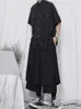 Men's Casual Shirts Men's Shirt Fashion Trend Style Niche Design Loose Dark Black Designer Short Sleeve WearShirt