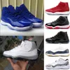 Jumpman 45 11S XI Mens Basketball Shoes Traderjoes Prom Night Platinum Tint Win مثل 96 Gym Red Space Jam Gamma Blue Sneakers271e