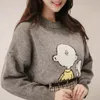 Swetry damskie 2022 koreański sweter damski jesienno-zimowy pulower z dzianiny Jersey sweter kreskówkowy Vintage Pull Femme Sueter Mujer