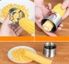 304 Rostfritt stål majsstrippare Remover Strippe Tool Creative Kitchen Gadget Corn Stripping Peeler Cob Slicer SN4129