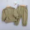 Conjuntos de ropa para niños Juegos de ropa para niños Cartoon Baby Camiseta de manga larga Camiseta y pantalones Traje 3 PCS Trajes para niños Sport Suit1-4 años 220905