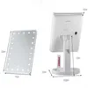 미러 크리에이티브 조정 가능한 LED 메이크업 미러 욕실 데스크탑 장식 터치 딤섬 가능한 스위치 화장품 저장 스탠드 20220905 E3
