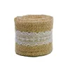 50 stcs 94 "Hessian jute jute stoel vleugel vintage rustieke bruiloft thema decor jute stoel stropdas boog verlovingsjubileum feestartikelen p0905