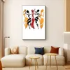 Abstrait 5 femmes africaines peinture sur toile affiches et impressions nordiques mur Art photo pour salon chambre décoration