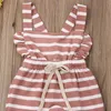 Комбинезоны Citgeett, летняя одежда для маленьких девочек, полосатый комбинезон, комбинезон от солнца, модный наряд на бретелях 220905