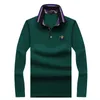 Erkek Polos Sonbahar Yakası Uzun Kollu Tshirt düz renkli polo gömlek gevşek büyük iş rahat alt Paul 220905