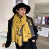 2022 Nowy designerski szal bawełniany szalik Kobiety Zimowe ciepłe, długie grube podwójne 4468020