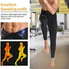 Men Gym Clothing Sauna Pants Male Sweating Pants High Waist Compression Leggings Slimming Belly Long Legs Workout Trousers