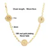 Moslim Islamitische ketting Goud Oman Coin Luxe sieraden Unisex Pendant Allah ketting Arabet Banket Banket Bruiloft Holiday Geschenk GROODE3174736