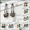 Charme Highend Green Boucles d'oreilles pour femmes Tempérament Rétro Dangle Girls Party Wedding Stud Bijoux Cadeau Drop Livraison 2021 Carshop2006 Dhwz9