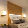 침실 침대 옆 계단을위한 북유럽 크리에이티브 나무 벽 램프 복도 내부 장착 조명 스콘 실내 장식 비품 342m