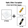 Fiber Optic Equipment 10 Pieces 2 Ports ST Faceplate With Adapter FTTD FTTH Networking Ethernet UPC/APC Simplex