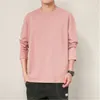 Magliette da uomo 100% di cotone marca di qualità t-shirt maschile vestito a colori maniche lunghe maniche a colori puri camicie magliette per camicie per top maschi 220905