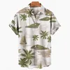 Camisas casuales de hombres Camisa hawaiana de verano camiseta 3D camisa retro patrón de árbol de coco manga corta Camisa vacaciones casua maneña de camiseta 220905